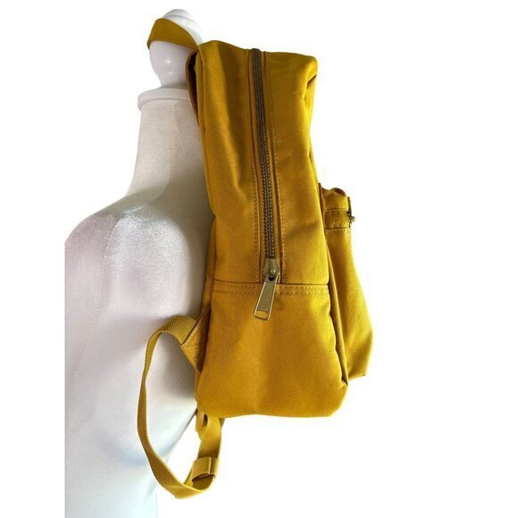 Herschel Mini Backpack Yellow Red Stripe Interior Goldtone Zippers‎ - Picture 4 of 7